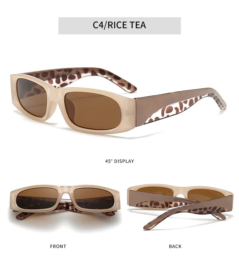 Ochelari de soare negri cu ramă îngustă în stil hip-hop, ochelari de soare retro pentru bărbați, de culoare portocaliu, UV400