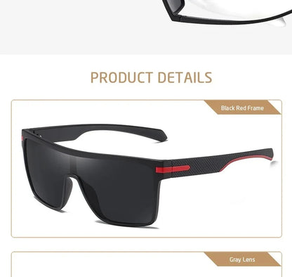 Ochelari de soare polarizați CRIXALIS pentru bărbați, pătrați, supradimensionați, antireflex, pentru șoferi, ochelari de soare cu oglindă, pentru femei, ochelari de protecție UV400, pentru bărbați