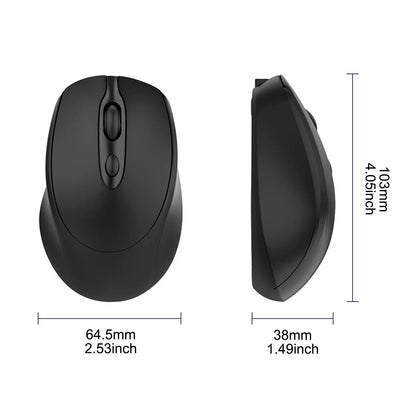 Bluetooth-Compatible Wireless Mouse 2.4G Rechargeable Wireless Computer Mouse USB Silent Gamer Mice for PC Laptop Macbook Tablet