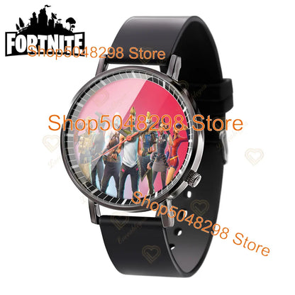 Relógio de Pulso Fortnite para Homem e Mulher, Relógio com Estampado Battle Game, Novidade 2025, Relógio de Quartzo Feminino, Presentes de Aniversário para Crianças