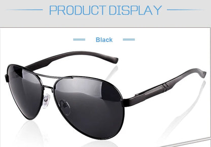 Classic Polarized Pilot Sunglasses For Male Driving Black Sun Glasses Men's Vintage Eyewear Gafas De Sol 8955