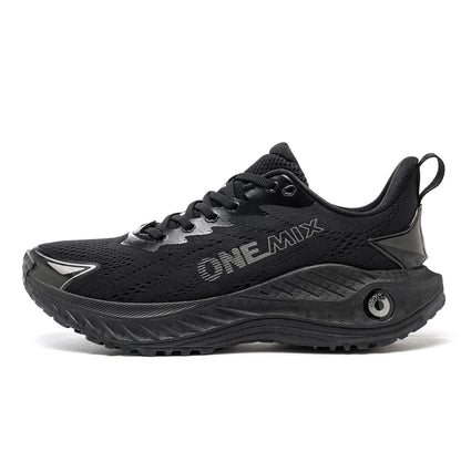 O-Resilio Running Shoes Men Cushion Stability Outdoor Sports Casual Mesh Lace-Up Lightweight Gym Jogging Sneakers