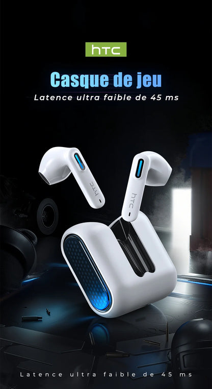 HTC NE49 6.0 True Wireless Earbuds Gaming HiFi Deep Bass Lightweight Cool Design IPX5 Waterproof Choice