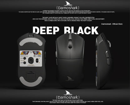 Herná myš Darmoshark M3Pro 2.4G BT bezdrôtová s trojitým režimom, snímačom PAW3395, N52840, 26000DPI, pre veľkú ruku, makro ovládač, myš na hranie