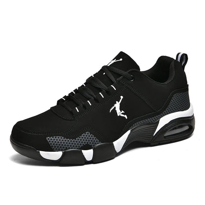 Chaussures de sport pour hommes, confortables, en cuir, pour le sport de plein air, nouvelles chaussures de tennis, classiques, noires, décontractées, légères, pour la marche