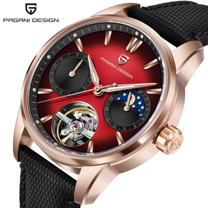 Relógio masculino Pagani Design, novo modelo, relógio mecânico automático de luxo, 41 mm, em aço inoxidável, resistente à água até 10 bar, estilo «piloto»