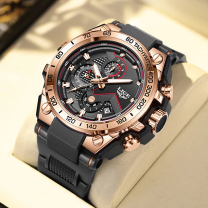 LIGE Luxury Military Watch For Men Waterproof Luminous Silicone Man Watch Quartz High Quality Men's Sports Watches Male Relojs