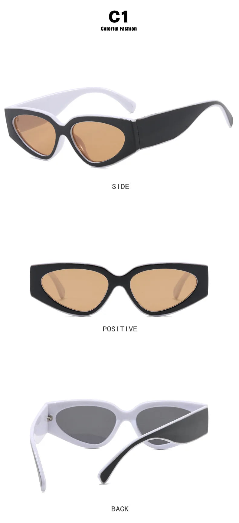 Ochelari de soare negri cu rame groase, model „Cat Eye”, pentru femei – ochelari de soare vintage la modă, ochelari clasici pentru doamne
