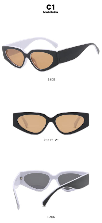 Ochelari de soare negri cu rame groase, model „Cat Eye”, pentru femei – ochelari de soare vintage la modă, ochelari clasici pentru doamne