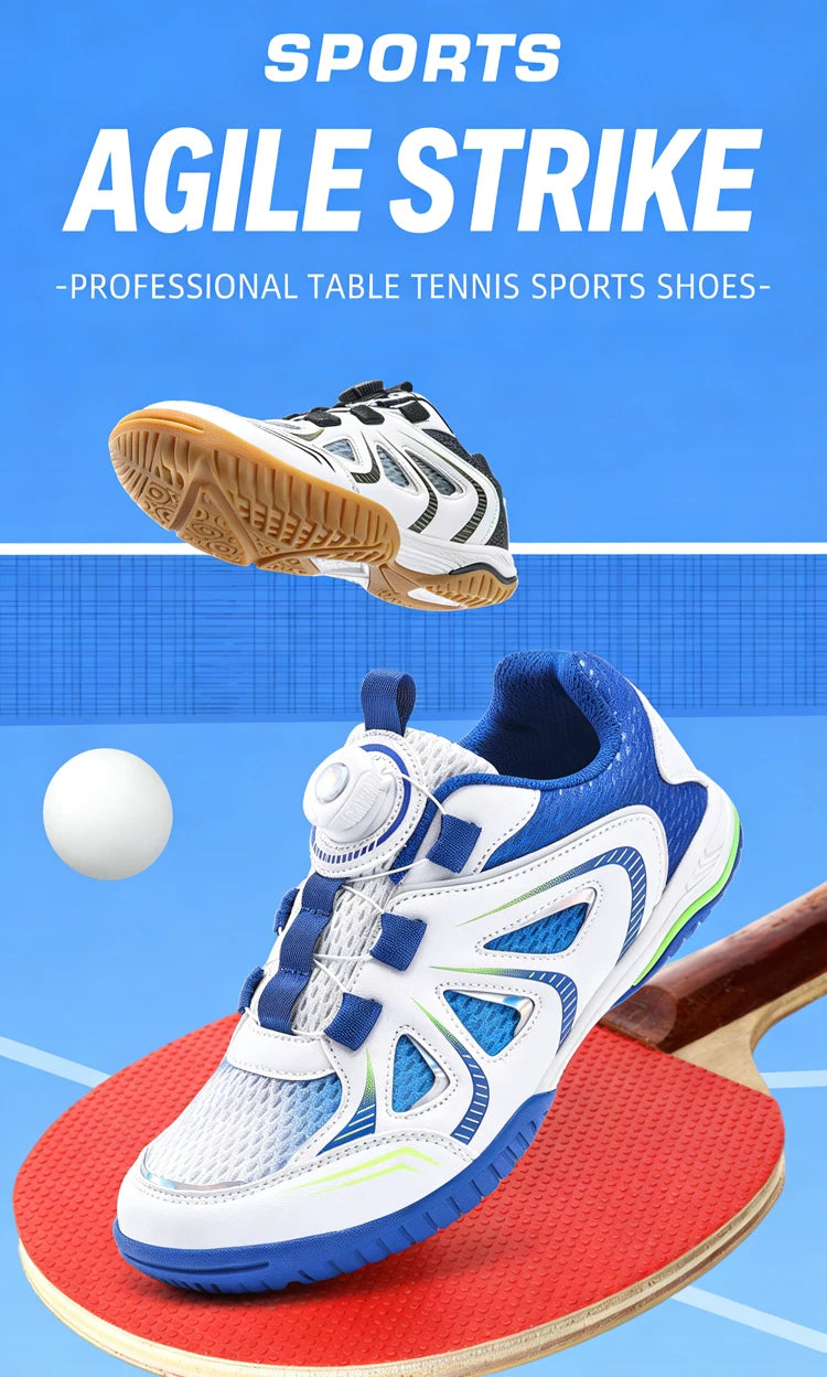 Table Tennis Shoes Couples' Lightweight Sports Badminton Shoes Non-Slip Outdoor Men's Breathable Competition Training Sneakers