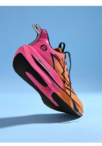 Brand Men's Carbon Plate Running Shoes, Soft Cushion, Shock Absorbing Sports Shoes, Unisex Sneakers, Light Anti-Slip Training Shoes