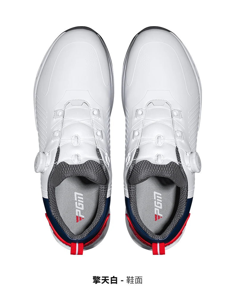 PGM Golf Shoes Men's Cushioning Rebound Sneakers, Knob Men's Shoes, Wear-Resistant TPU Waterproof Shoes