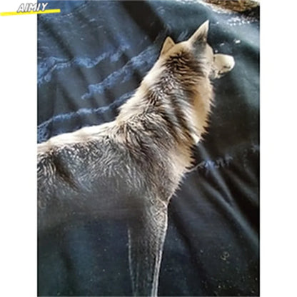 Men's Hipster Wolf 3D Printed T-Shirt Printing Short Sleeve Fashion Summer Tee 3D Animal Plus Size Round Neck Daily Holiday Top