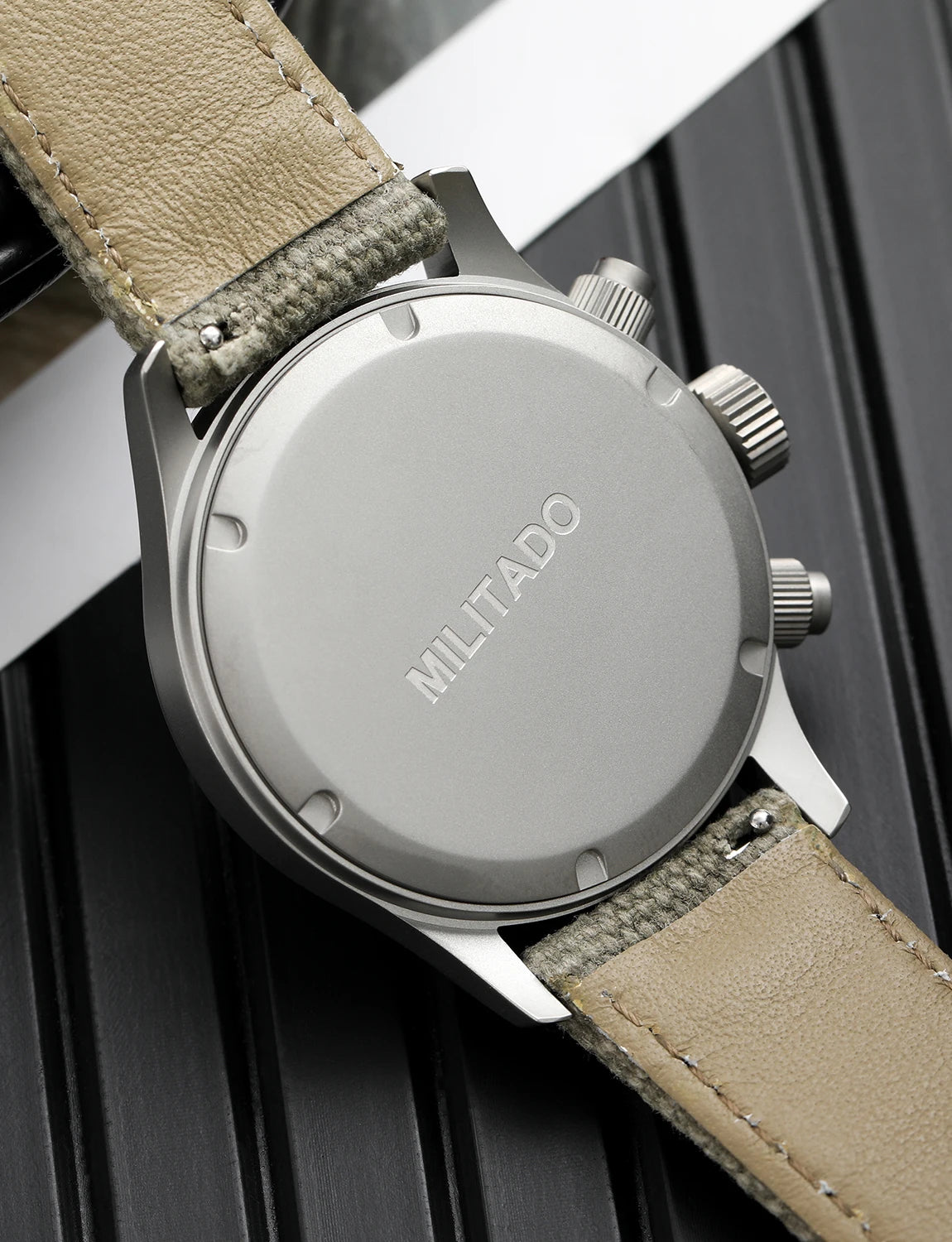 Militado ML1868 Watch VK61 Quartz Movement 100m Waterproof Watches Men Stainless Steel Chronograph Sapphire Crystal Wristwatch