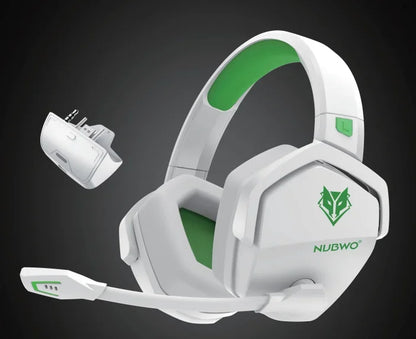 NUBWO G06 Double Casque Gaming Sans Fil 2.4GHz Bluetooth 5.3 avec Micro pour PS5, PS4, PC, Mobile, Switch, Son Stéréo pour Joueurs