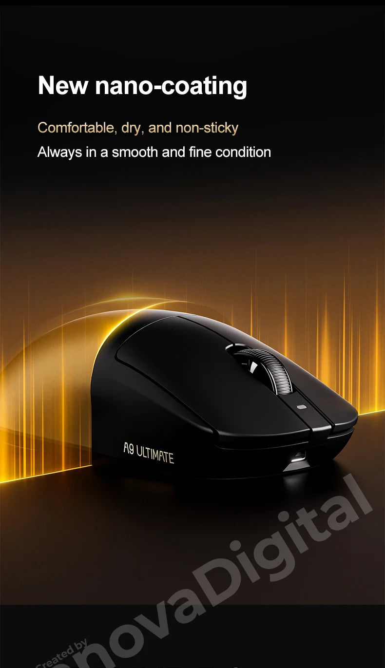 Mouse da gaming wireless ATK Dragonfly A9 Ultimate A9 Air PAW3950 ultraleggero ergonomico per e-sport FPS Gamer CSGO A9 Ultra