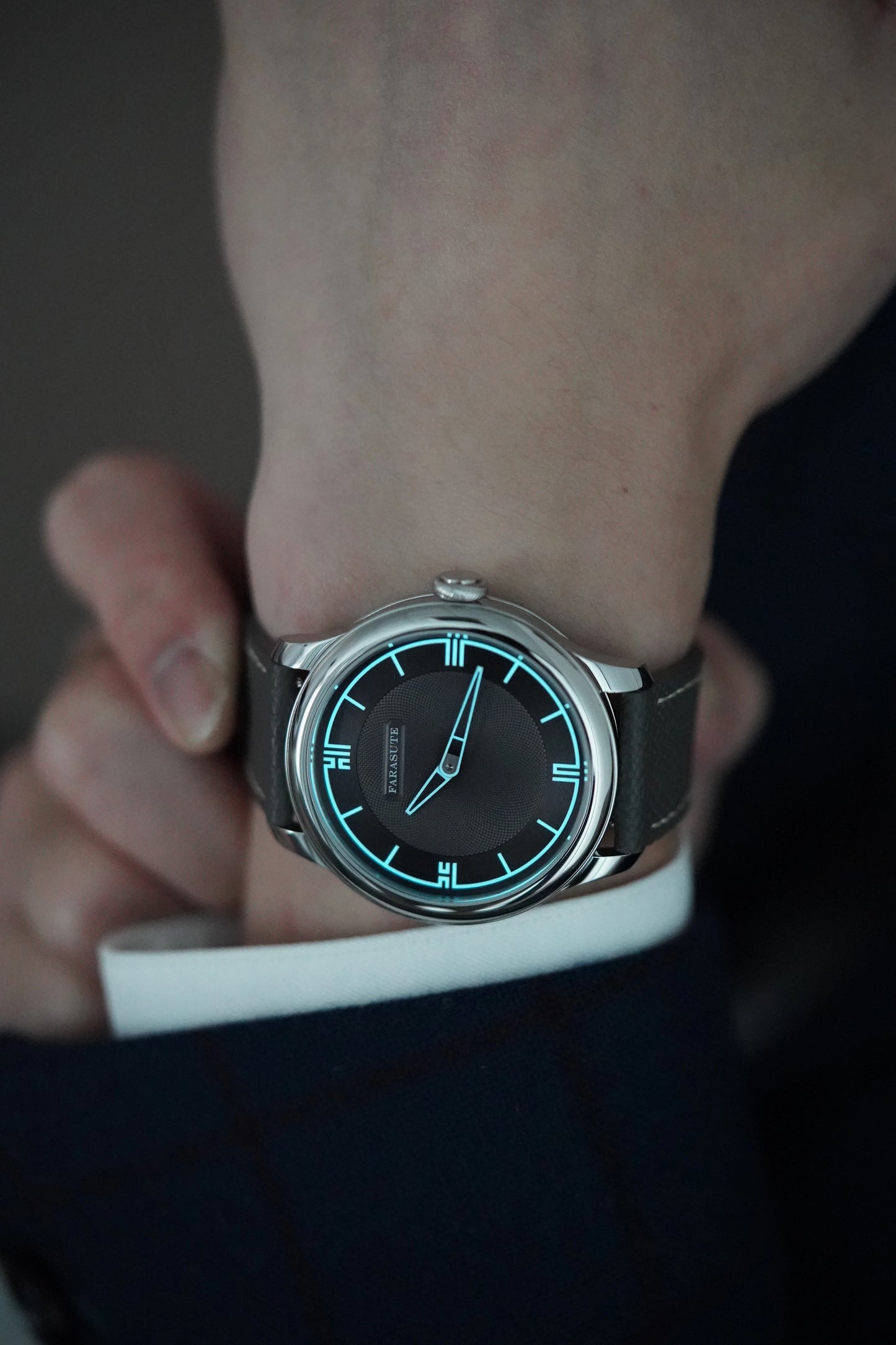 FARASUTE New Power Reserve 80 Hours Manual Mechanical Watch For Men Swiss Super Luminous Sapphire 5Bar Waterproof Wristwatches