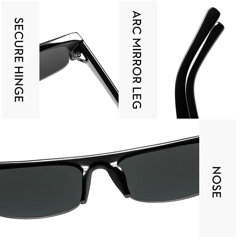 ochelari de soare vintage, mici, dreptunghiulari, cu jumătate de ramă, negri, cu lentile în degrade leopard, pentru femei, ochelari de soare la modă pentru condus