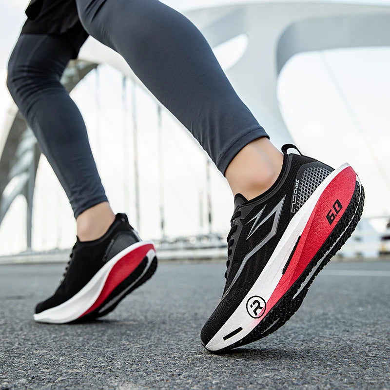 New Sports Shoes for Men & Women, Running Sneakers with Carbon Plate, Male Marathon Racing, Shock-Absorbing Athletics Training Shoes