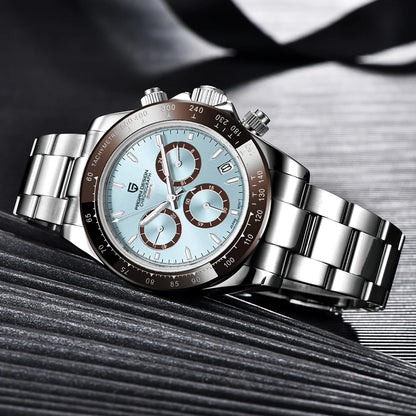 montre chronographe pour homme PAGANI DESIGN– Montre-bracelet à quartz de luxe, lumineuse et étanche.