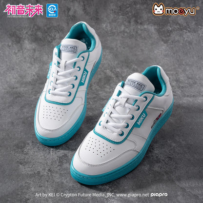 Moeyu Hatsune Miku Shoes for Women and Men Vocaloid Cosplay Anime Sneakers Tennis Lace-Up Sport Athletic Running Casual Shoes