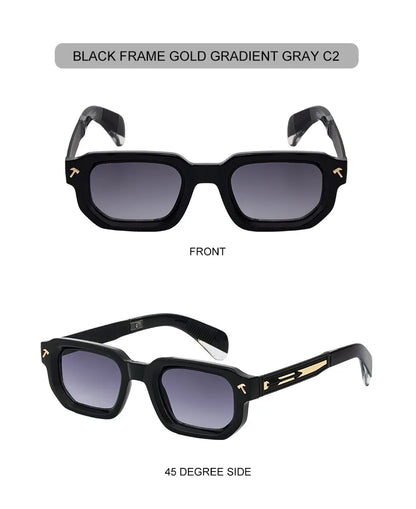 Ochelari de soare polarizați, pătrați, în stil punk, pentru bărbați, de marcă de lux, clasici, dreptunghiulari, cu protecție UV400, pentru șofat, la modă, pentru activități în aer liber
