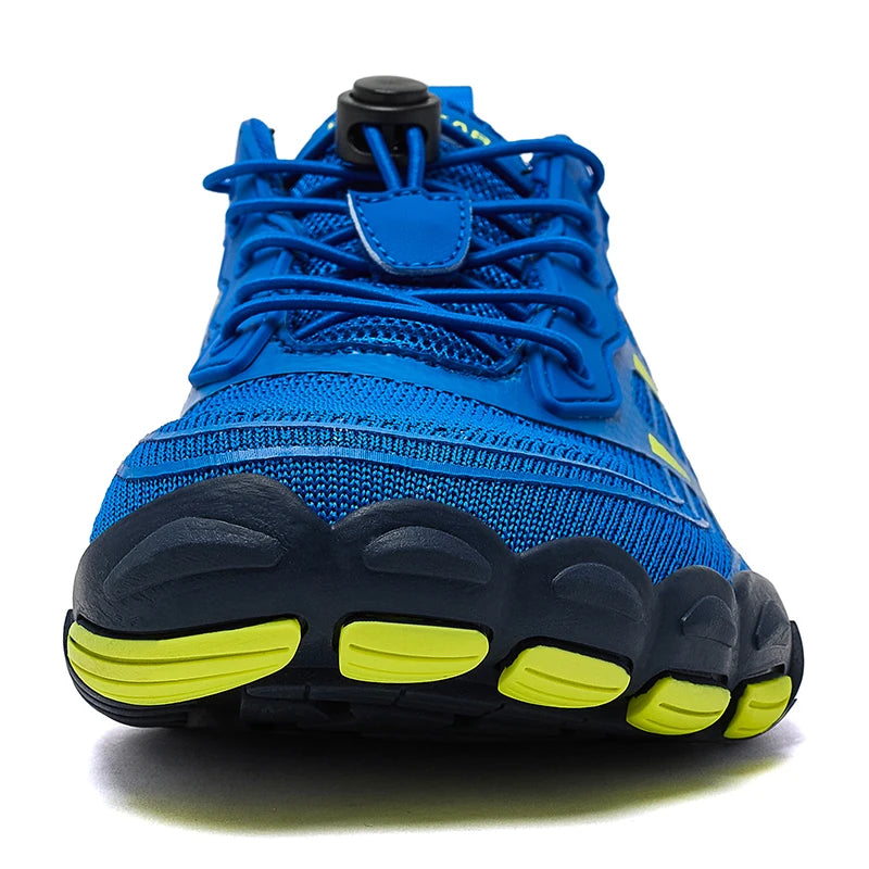 HOBIBEAR Wide Toe Barefoot Sneakers, Unisex Non-Slip Outdoor Athletic Shoes with Elastic Band, Beach Sneakers