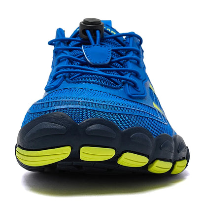 HOBIBEAR Wide Toe Barefoot Sneakers, Unisex Non-Slip Outdoor Athletic Shoes with Elastic Band, Beach Sneakers
