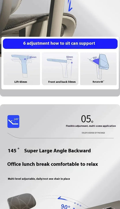 Office Chair Gaming Desk Ergonomic Computer Adjustable Armrests 3D Headrest Chair Lift Chair Back Can Tilt Back with Foot Pedals