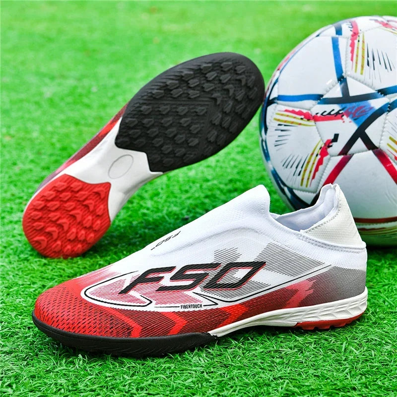 Nouvelles chaussures de football pour hommes, chaussures de sport, chaussures de soccer, haute qualité, ultralégères, haute tige, respirantes, futsal, antidérapantes, pour match en extérieur