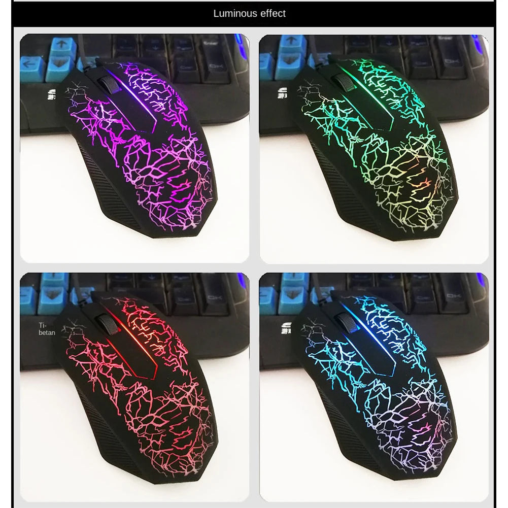 2400 DPI USB Wired Gaming Mouse LED Backlit Professional Gamer Mice Ergonomic Computer Mouse for PC Laptop Macbook