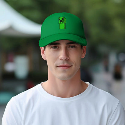 Unisex Creepers mob sticker Trucker Cap Mesh Baseball Cap Snapback Caps Hats Sun Hats Breathable Golf Hats Summer