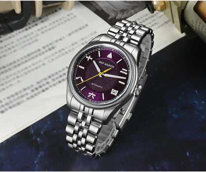 San Martin 39.5mm Men Pilot Watch YN55 Automatic Mechanical Aviation Watches Chinese Style Original Design SN0033 Field Reloj