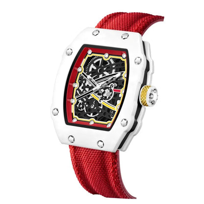 Neue ultraflache, tonnenförmige Quarzuhr für Herren – modisch, meistverkauft, Luxus-Marken-Herrenuhr