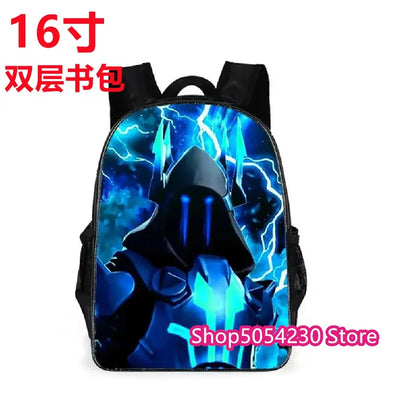 Fortnited 3PCS Backpack for Boys Victory Game 16 Inch Water Resistant Preschool Knapsack Cool Elementary School Backpacks