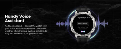 KOSPET TANK T4C Smartwatch Men's Outdoor GPS Watch with Bright LED Flashlight 5ATM Water-Resistant for Swimming Military Tough