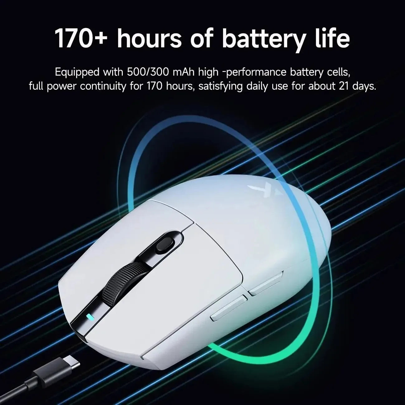 MCHOSE G3 Ultra Wireless Gaming Tri-Mode Mouse PAW3395 26000DPI 8K Polling Rate 64g Ultra-Lightweight Office Mouse