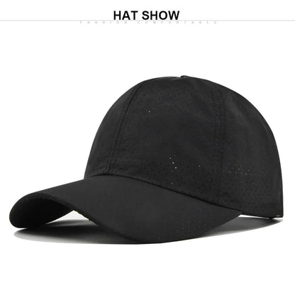 Dry Quickly Sun Cap Woman Outdoors Casual Sport Hat Men Big Size Baseball Cap 55-60cm Adjustable Sun Visor Cap Peaked Cap