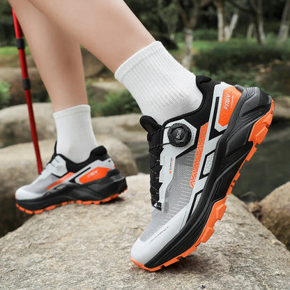 Zapatillas de running para hombre de primavera y verano, calzado de senderismo para exteriores, zapatillas de trail resistentes al desgaste con cierre BOA, transpirables, de estilo deportivo y casual