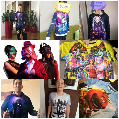 Camiseta 3D Red Jade Fortnite Anime Battle Royale para hombre, mujer y niños - Camiseta Pelly, regalo de cumpleaños para niñas y niños