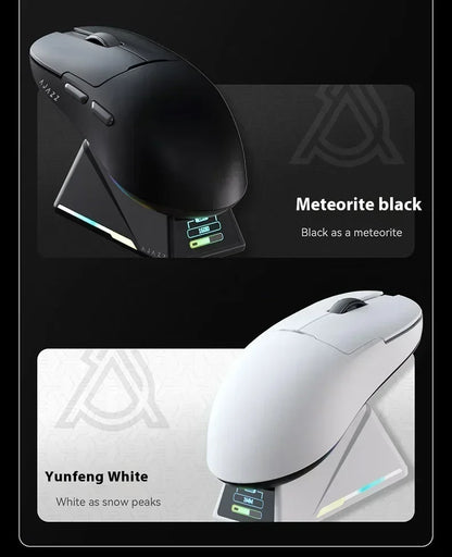 AJAZZ AJ159 APEX Maus Tri-Mode Wireless 8K PAW3950 Sensor Low Latency Gaming-Maus mit Ladestation, anpassbar, leicht, für PC-Gamer