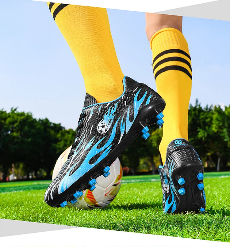 Men Professional Football Boots Cleats Boys Soccer Shoes Ankle Support Cleats Youth Outdoor Match Training Sneakers Non-slip