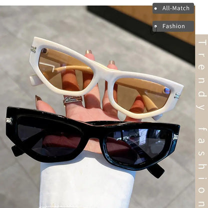 Vintage Cat Eye Sunglasses Men Women New in Fashion Irregular Gradient Eyewear Shades Luxury Brand Designer Sun Glassses 2025