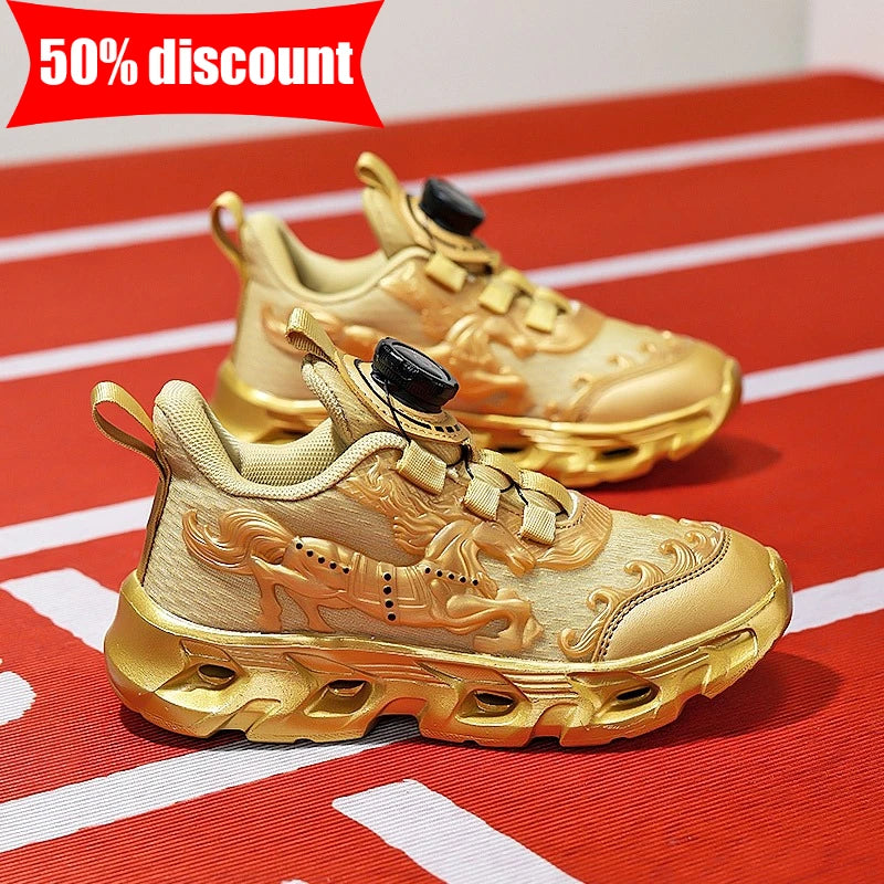 Children's Sports Shoes Fashionable Mesh Campus Student Cushioning Training Shoes New Breathable Non-Slip Daily Jogging Shoes