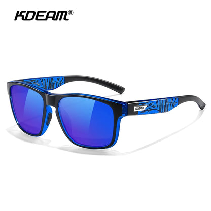 Ochelari de soare polarizați pentru bărbați KDEAM, mărime XXL, ochelari de protecție pentru sporturi în aer liber, lățime totală 155 mm, ochelari de soare extra mari
