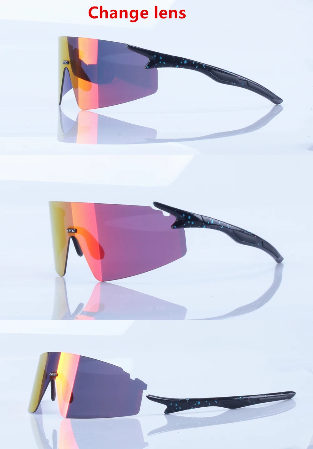 Ochelari de soare pentru ciclism marca NRC UV400 TR90, ochelari sportivi pentru bicicletă, MTB, mountain bike, pescuit, drumeții și călărie, pentru bărbați și femei