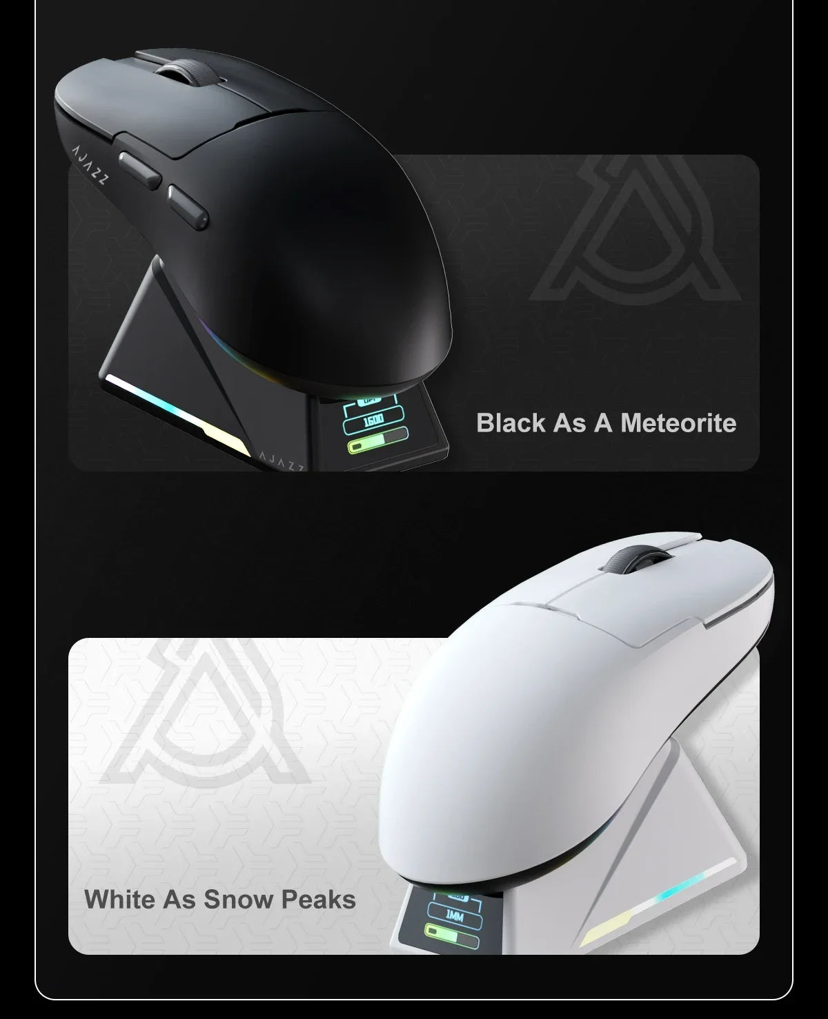 Ajazz AJ159 PRO/APEX Gaming Mouse 8000Hz Rebound Rate Paw3950 Color Screen Magnetic Stand AJ159P Office & Gaming