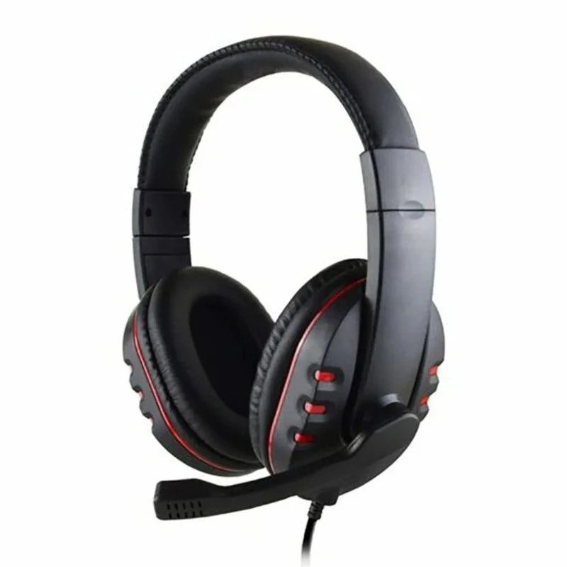 Casque gaming filaire avec éclairage, microphone réglable, son surround stéréo, coussinets auriculaires doux, pour PC, ordinateur portable et téléphone