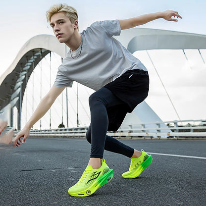 New Sports Shoes for Men & Women, Running Sneakers with Carbon Plate, Male Marathon Racing, Shock-Absorbing Athletics Training Shoes