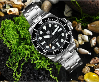 San Martin 2026 Men Diver Watch 38mm Wave Texture Dial Miyota 90S5 Automatic Mechanical Luxury Wristwatch Waterproof 200m SN0126